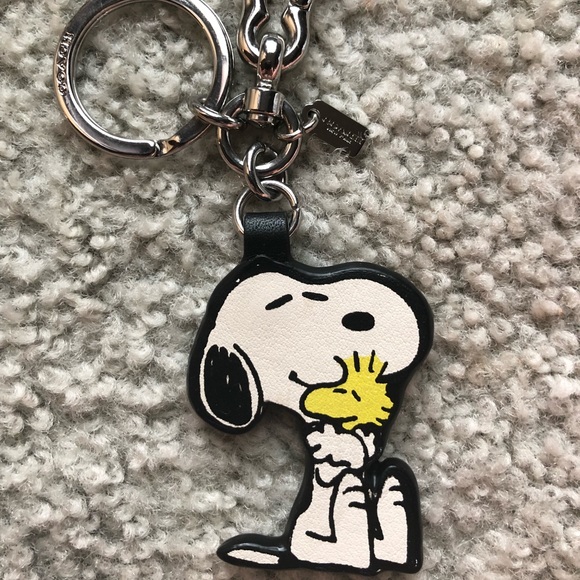 Coach Snoopy Woodstock Peanuts Rare Keychain